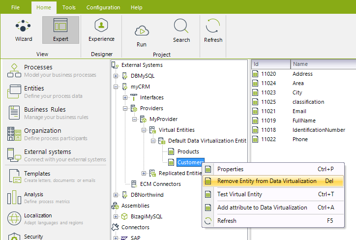 RemovefromVirtualization